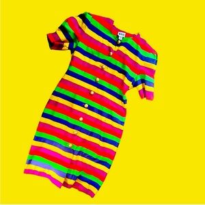 Vintage rainbow colored dress size 10